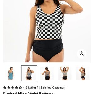 NWT Janela Bay ruched high waisted bottoms!